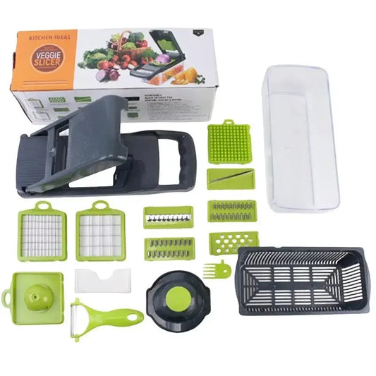 Vegetable Chopper | 16-in-1 | Stainless Steel Blades