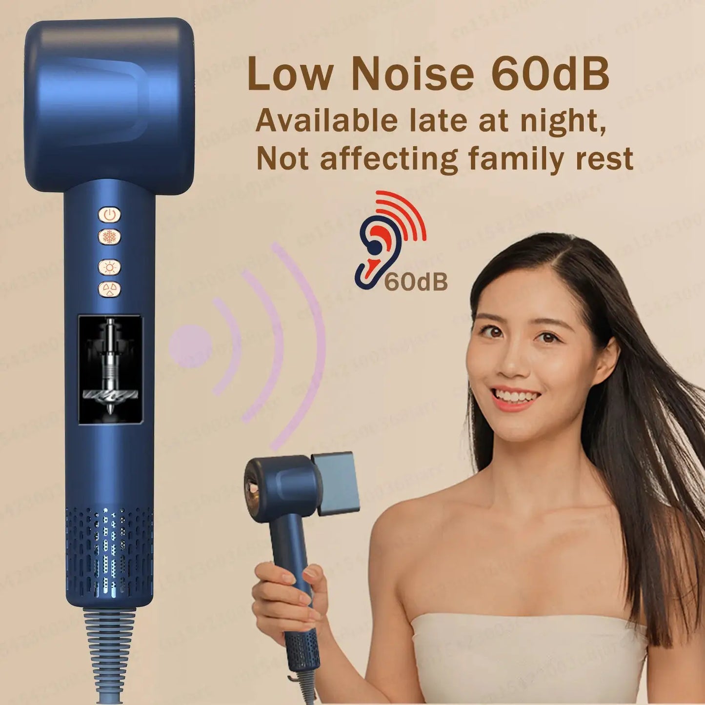 Leafless Hair Dryer | Negative Ion | Brushless Motor | Thermostatic Control