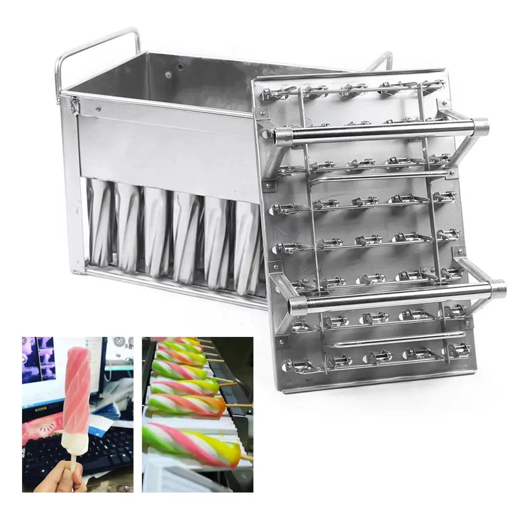 40 PCS Stainless Steel Ice Cream Mold with Wooden Sticks Popsicle Maker DIY Frozen Treats Maker for Home Commercial Use from PriceLows™