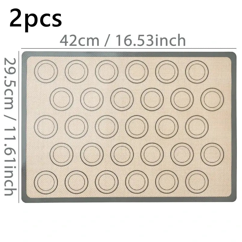 Silicone Baking Mat | 0.4mm Thick | Nonstick | 2 Pack