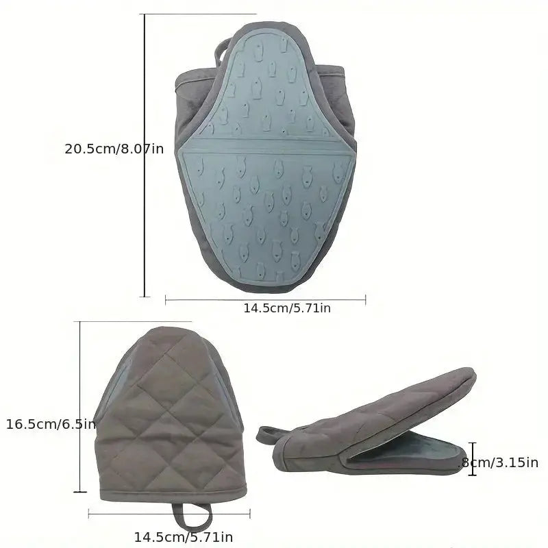 Oven Mitts | Silicone | Heat Resistant | One Size Fits Most