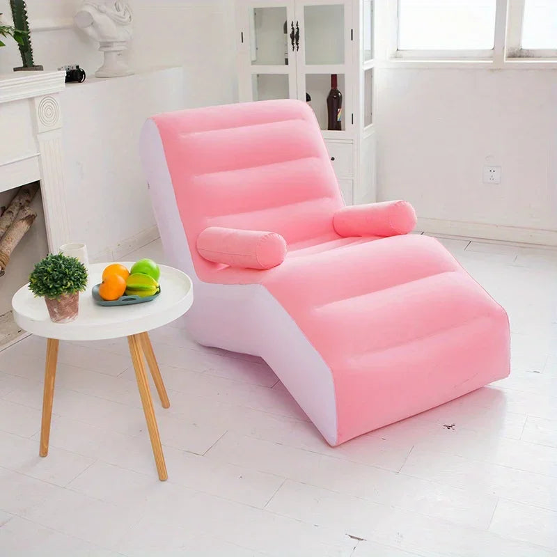 Inflatable Lazy Sofa | S Shaped Ergonomic Recliner | Flocking PVC | For Kids