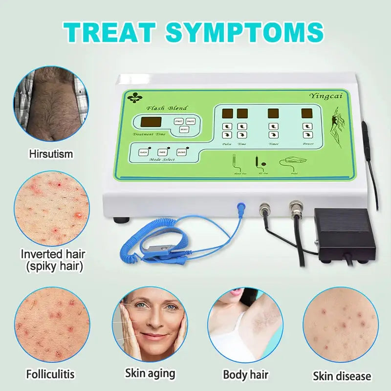 Portable Electrolysis Epilator | Painless Hair Removal | Electric Needle | 5 Lamp Heads