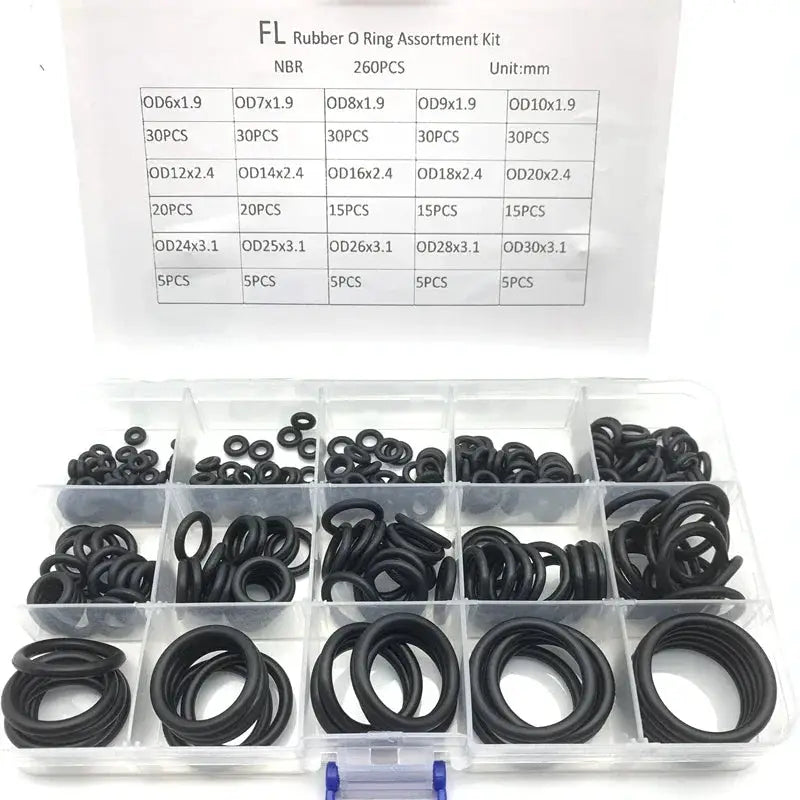 O Rings VMQ NBR 1.5/1.8/1.9/2.4/3.1mm Sealing Gaskets O-Ring Silicone Washer Rubber Oring Set Assortment Kit Set Box Ring from PriceLows™