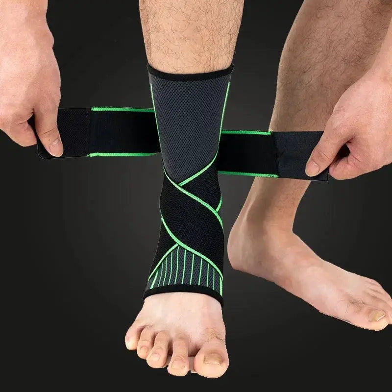 Ankle Support Brace | Breathable Nylon | Compression Strap | Sports Guard