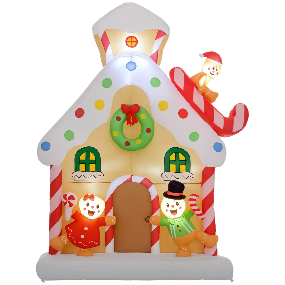 Christmas Inflatable Gingerbread House | 7ft Tall | Integrated Led