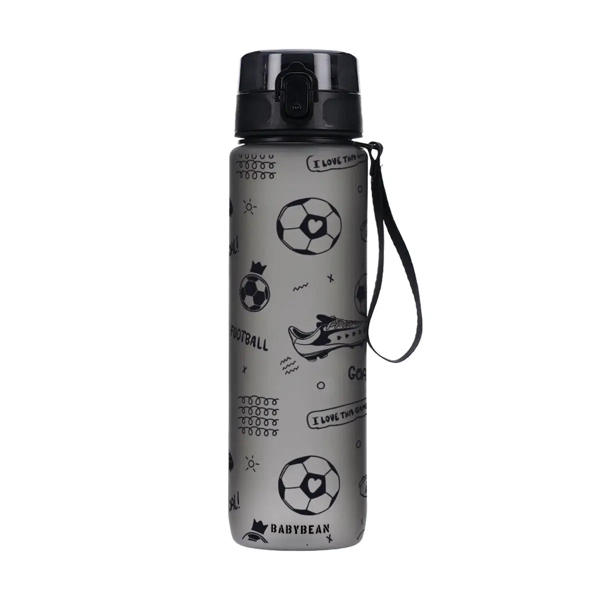 750ml Football Print Sports Water Bottle Flip Top Leakproof Portable Lanyard Water Cup For Kids Student Gym Outdoor Soccer Fans from PriceLows™