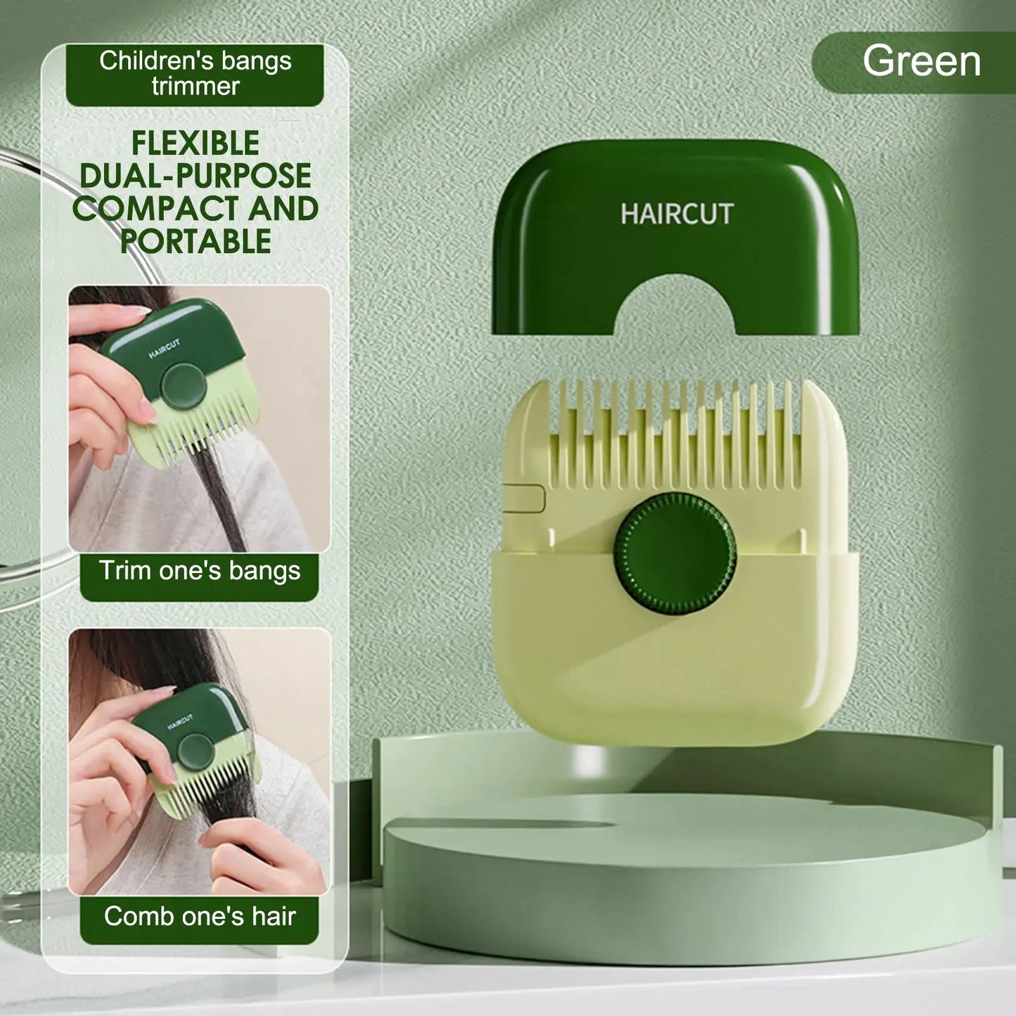 Hair Trimmer and Comb | Double Sided | 2 In 1 Bangs Cutter | 1 Pc