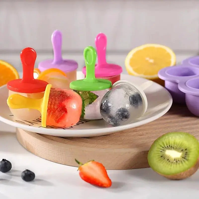 1pc 7 Holes DIY Ice Cream Pops Silicone Mold Ice Cream Ball Maker Popsicles Molds Baby Fruit Shake Home Kitchen Accessories Tool from PriceLows™