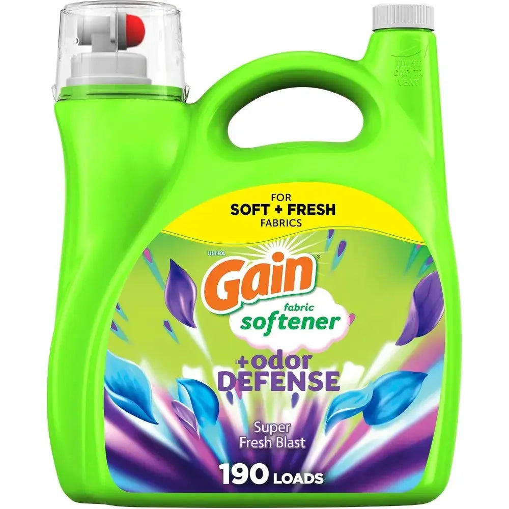 Liquid Fabric Softener | 140 Fl Oz | 190 Loads | Odor Defense