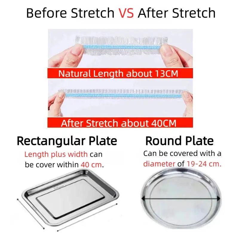 Reusable Food Wrap Covers | Diameter 34-80 cm | Material PE | Sizes 34-80 cm