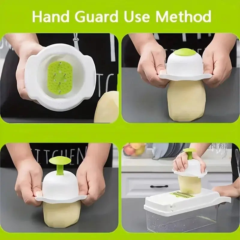 Vegetable Cutter | Stainless Steel Blades | 14-Piece Set | Multi-Function Tool