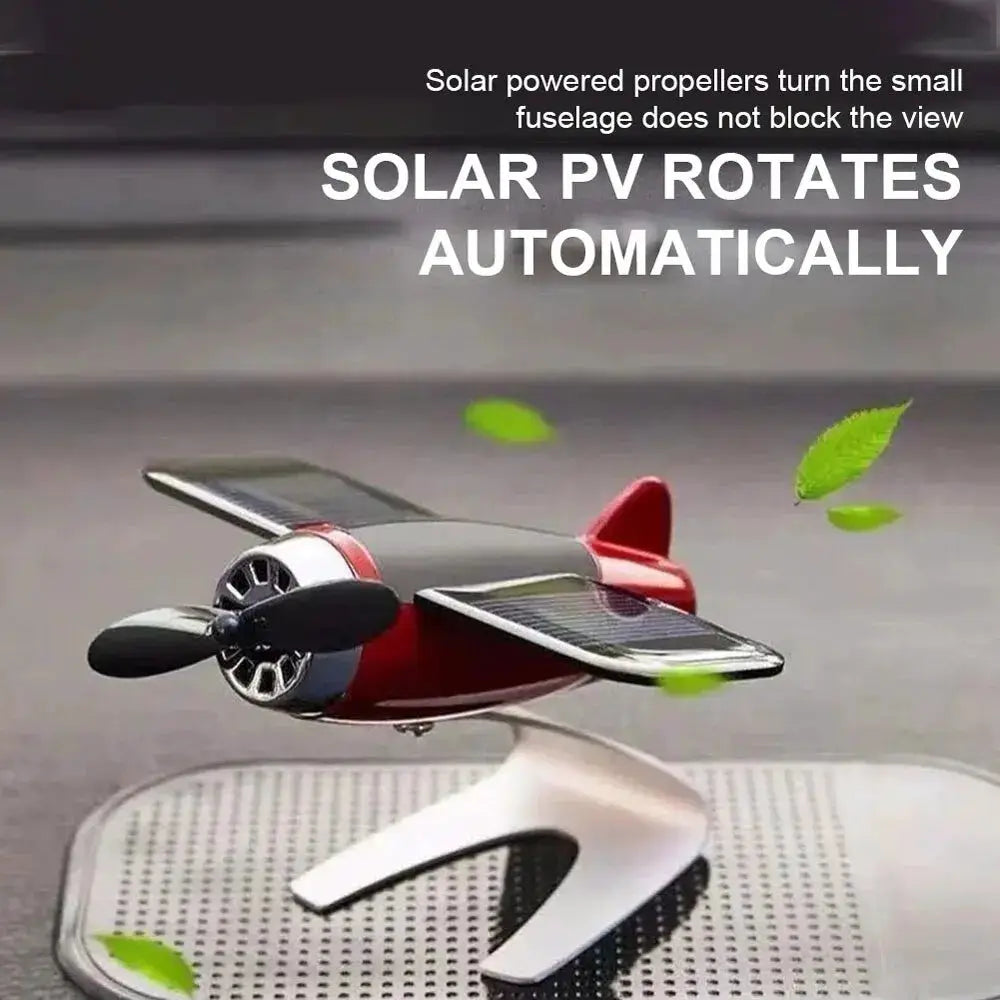 Solar Airplane Ornament | Resin Material | Solar Powered | Standard Size