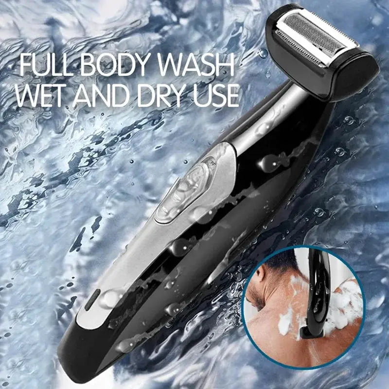 Men Back Shaver | Rechargeable 90 Min Battery | Stainless Steel Blades