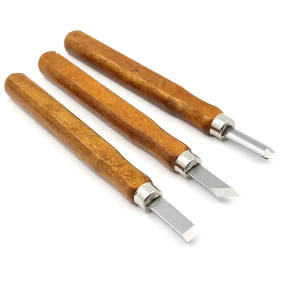 3pcs Wood Carving Chisels Knife For Basic Woodcut Working DIY Tools and Detailed Hand Tools /Imitation mahogany W/ box from PriceLows™