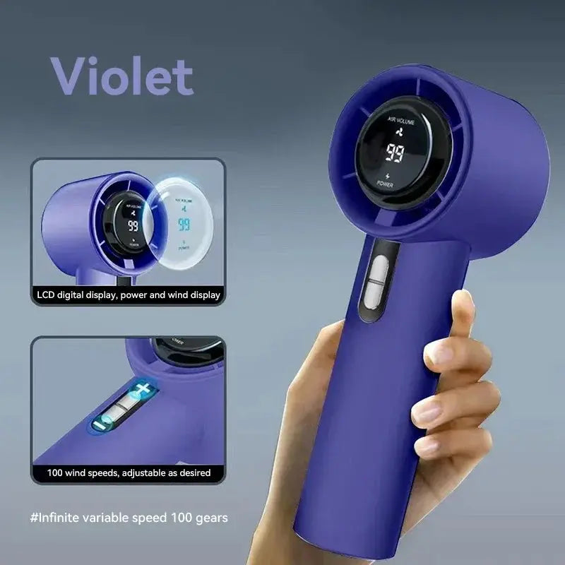 Lenovo Handheld Fan | 100 Speed USB Rechargeable | Wall Mounted