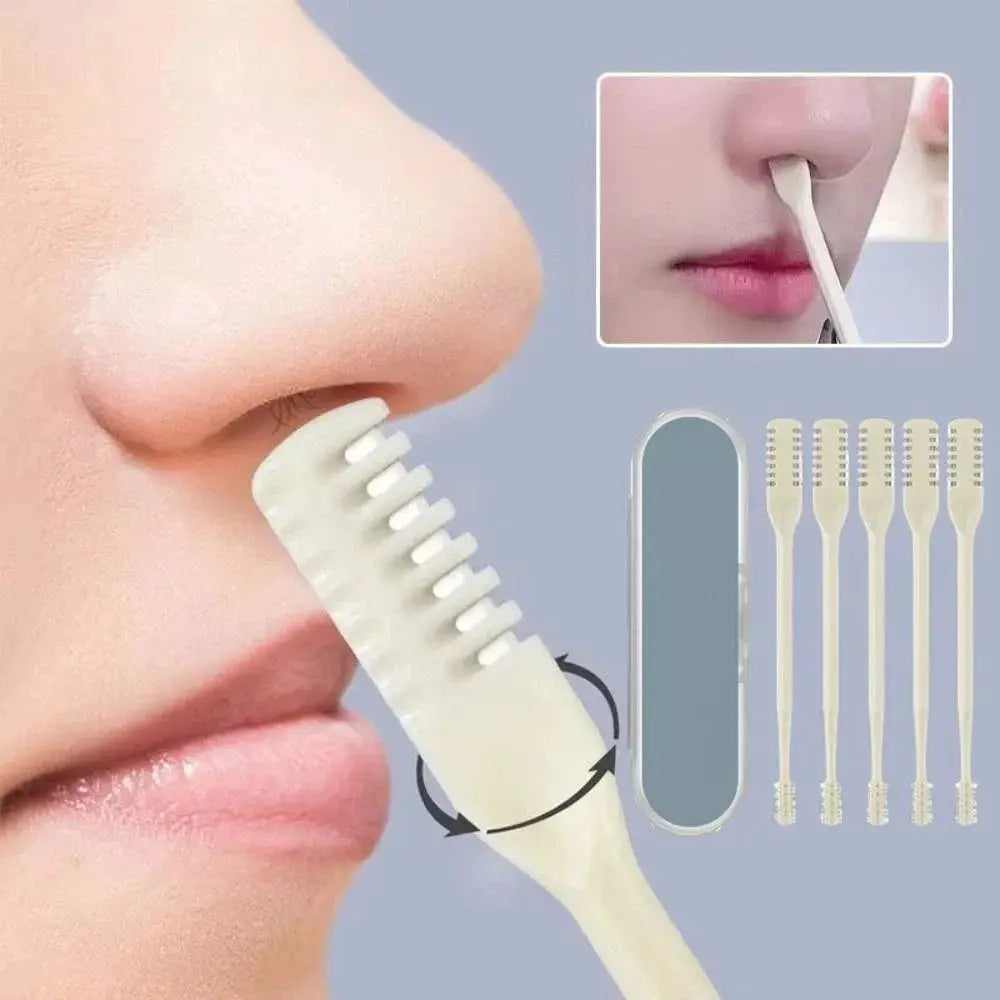 5Pcs Double Head Nose Hair Trimmer Washable 360° Rotating Hair Removal Tool with Box Safe Nose Hair Clippers Personal Grooming from PriceLows™