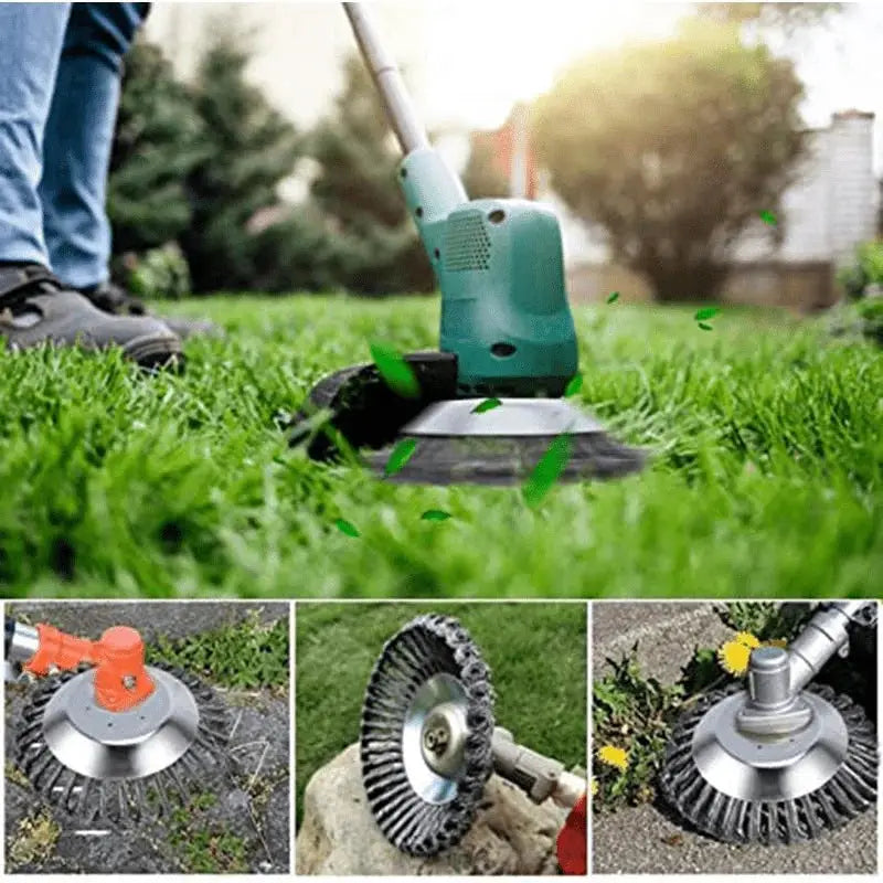 Steel Wire Weeding Garden Weed Wheel Tools Rust Removal Twisted Wire Steel Wire Grass Trimmer Head Weed Mower Accessories from PriceLows™