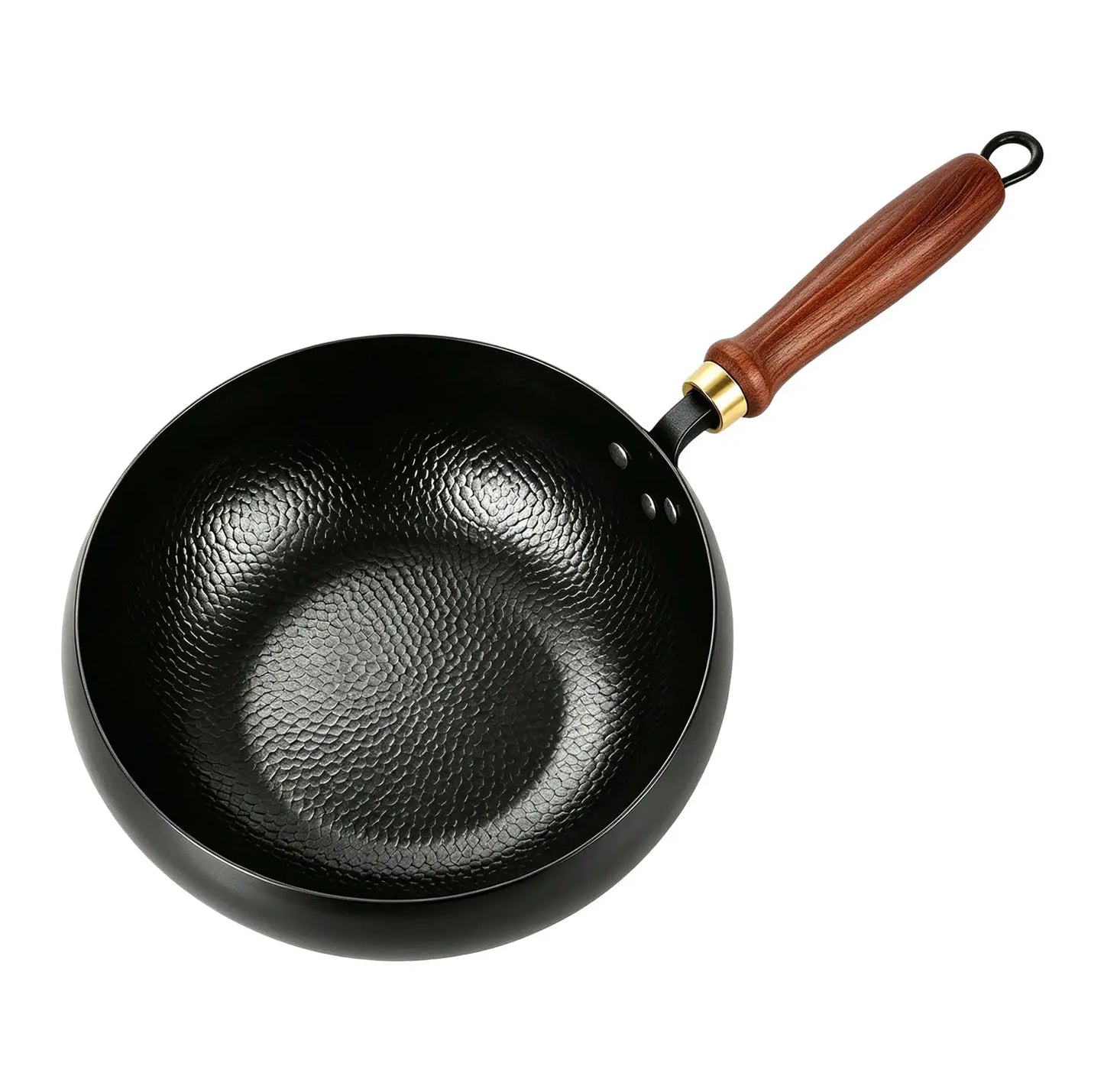 Wok | Hand Forged Iron | Deep Round Bottom | 24cm 26cm 28cm