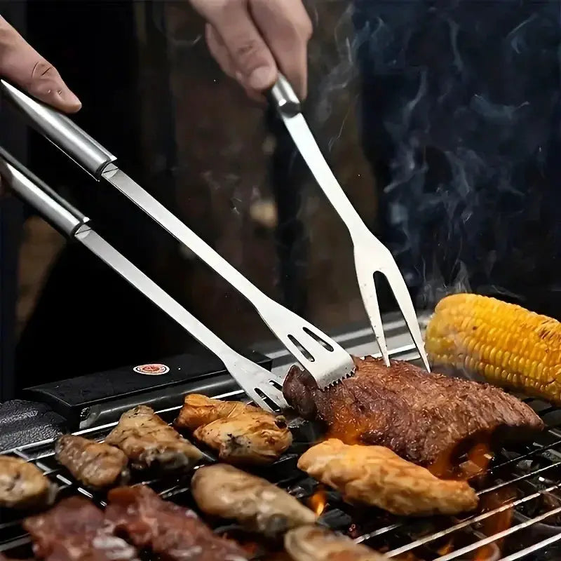 Barbecue tool set, home kitchen frying shovel, BBQ barbecue fork, food tongs, barbecue cooking baking utensils from PriceLows™