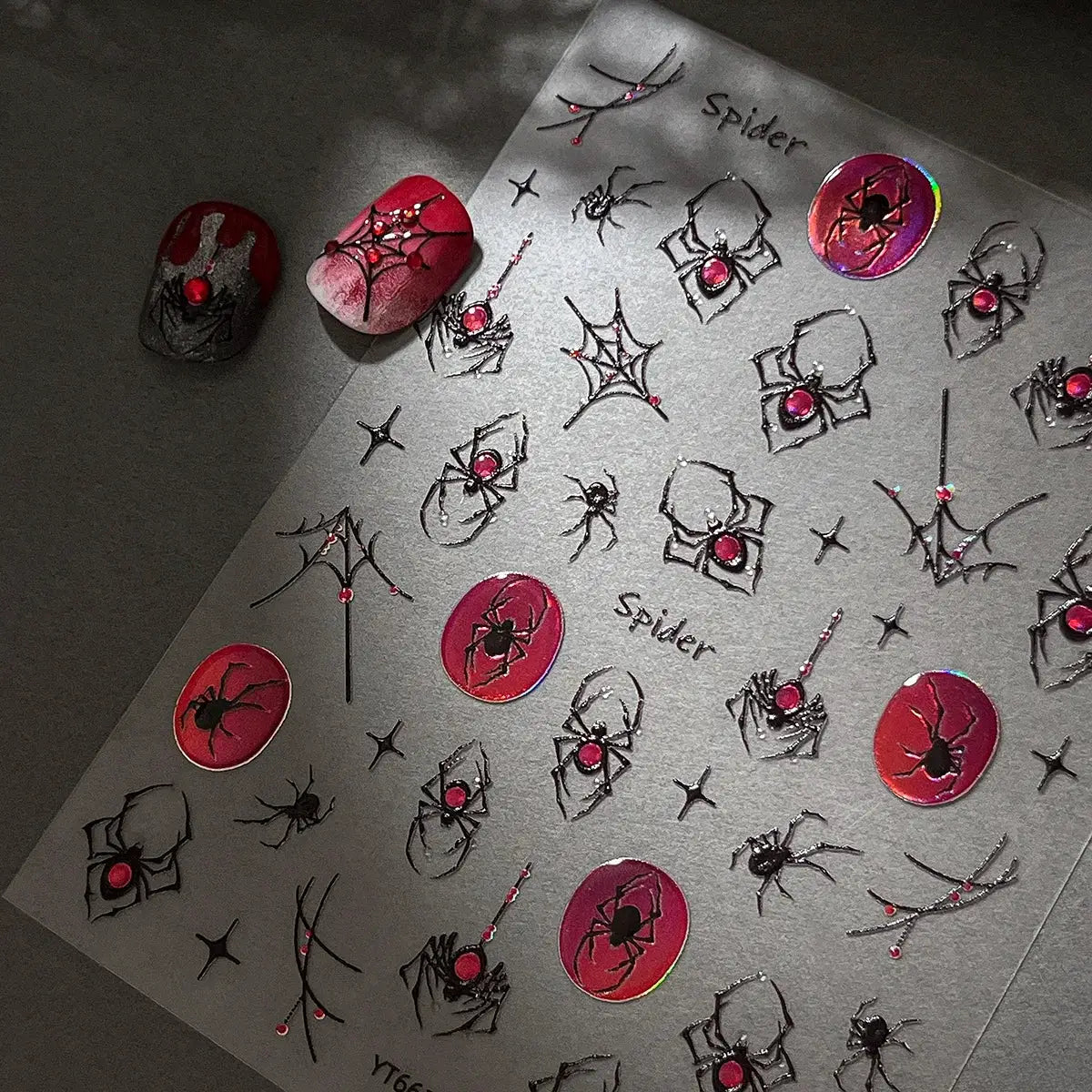 Jelly Halloween Skeleton Stickers Nail Art Cool Evil dark style decorative Nails Sticker DIY Trendy Manicure Ornaments Supplier from PriceLows™