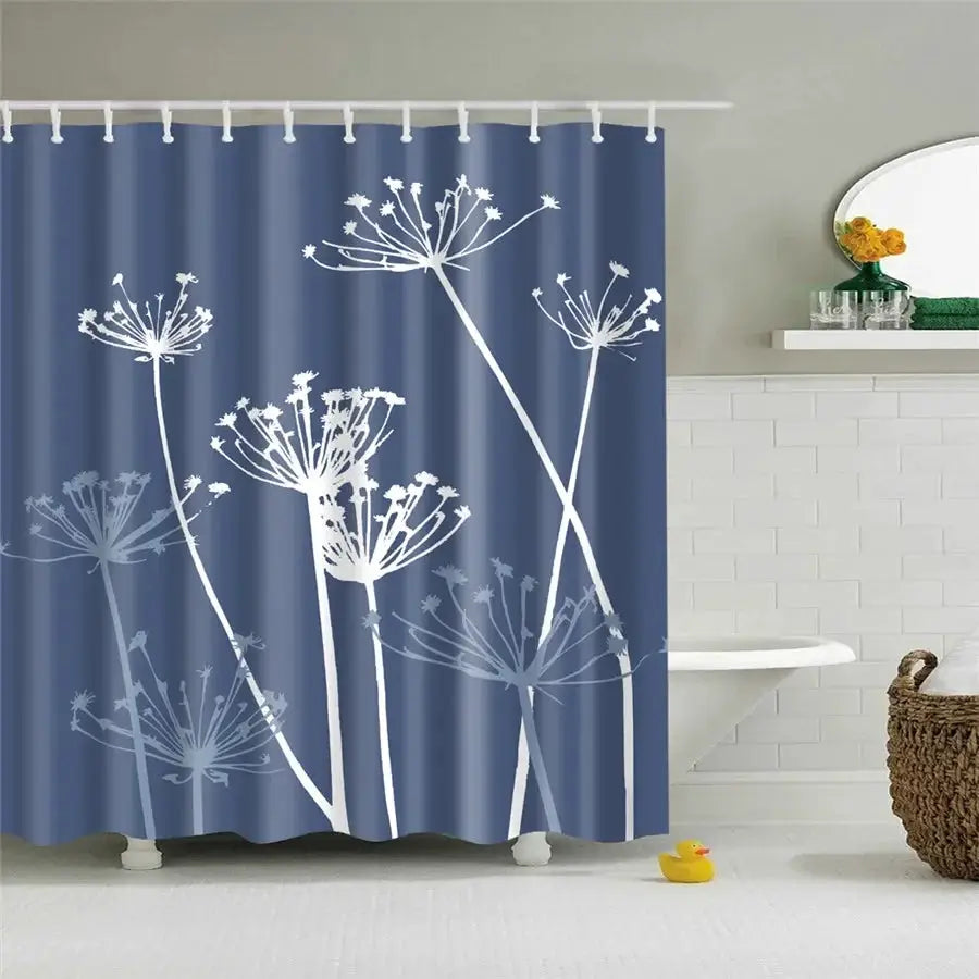 3D Flower Plum Blossom Lotus Lavender Rose Shower Curtains Bathroom Curtain Frabic Waterproof Polyester Bath Curtain with Hooks from PriceLows™