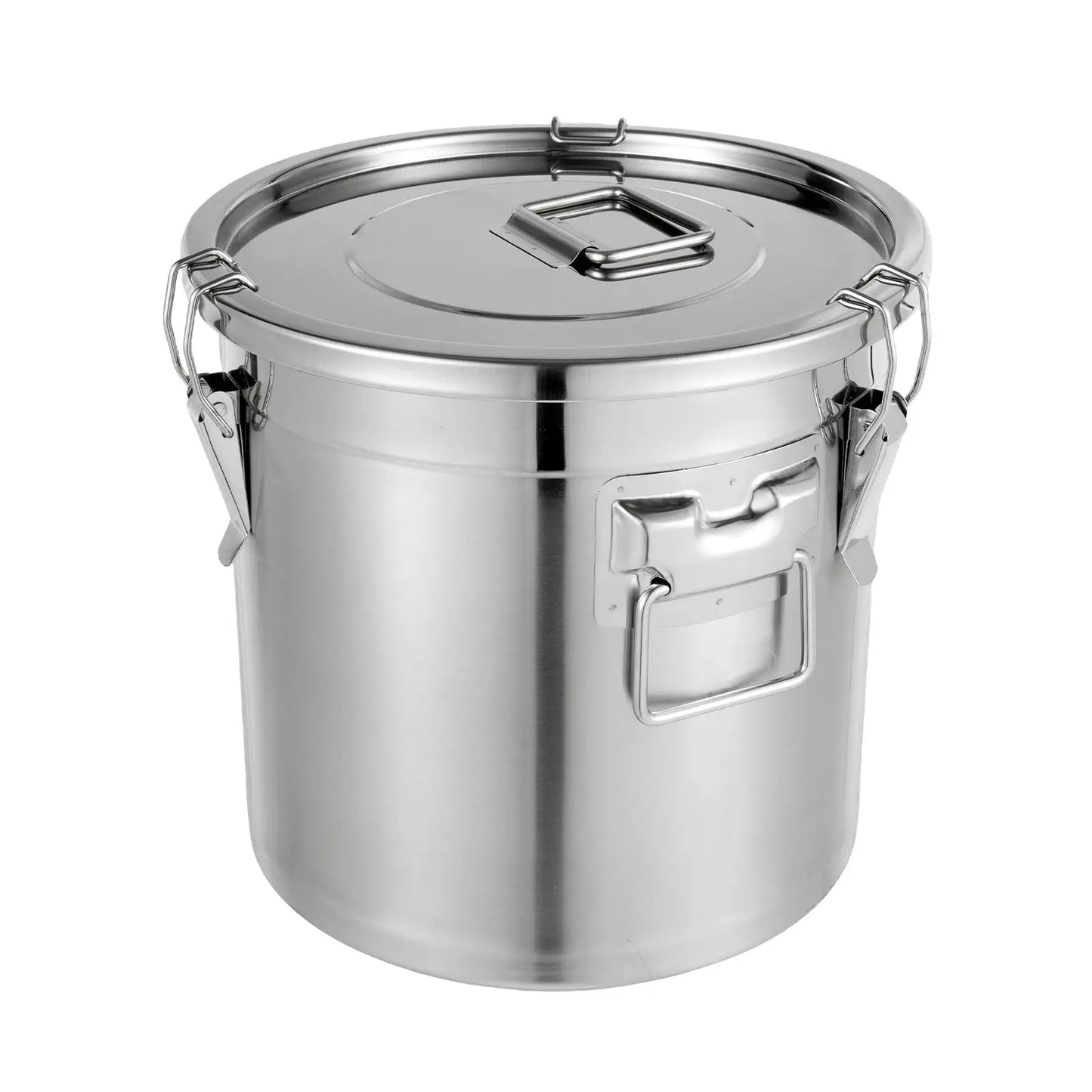 Airtight Food Storage Container 33L Large Capacity, 304 Stainless Steel Bucket with Locking Lid for Rice, Flour, Cereals from PriceLows™