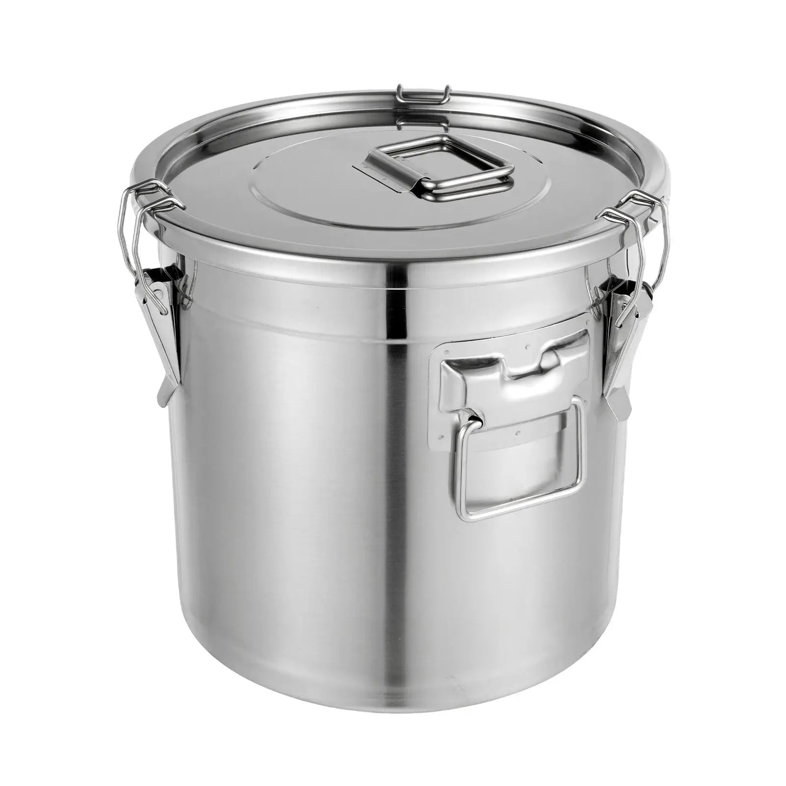 Airtight Food Storage Container 33L Large Capacity, 304 Stainless Steel Bucket with Locking Lid for Rice, Flour, Cereals from PriceLows™