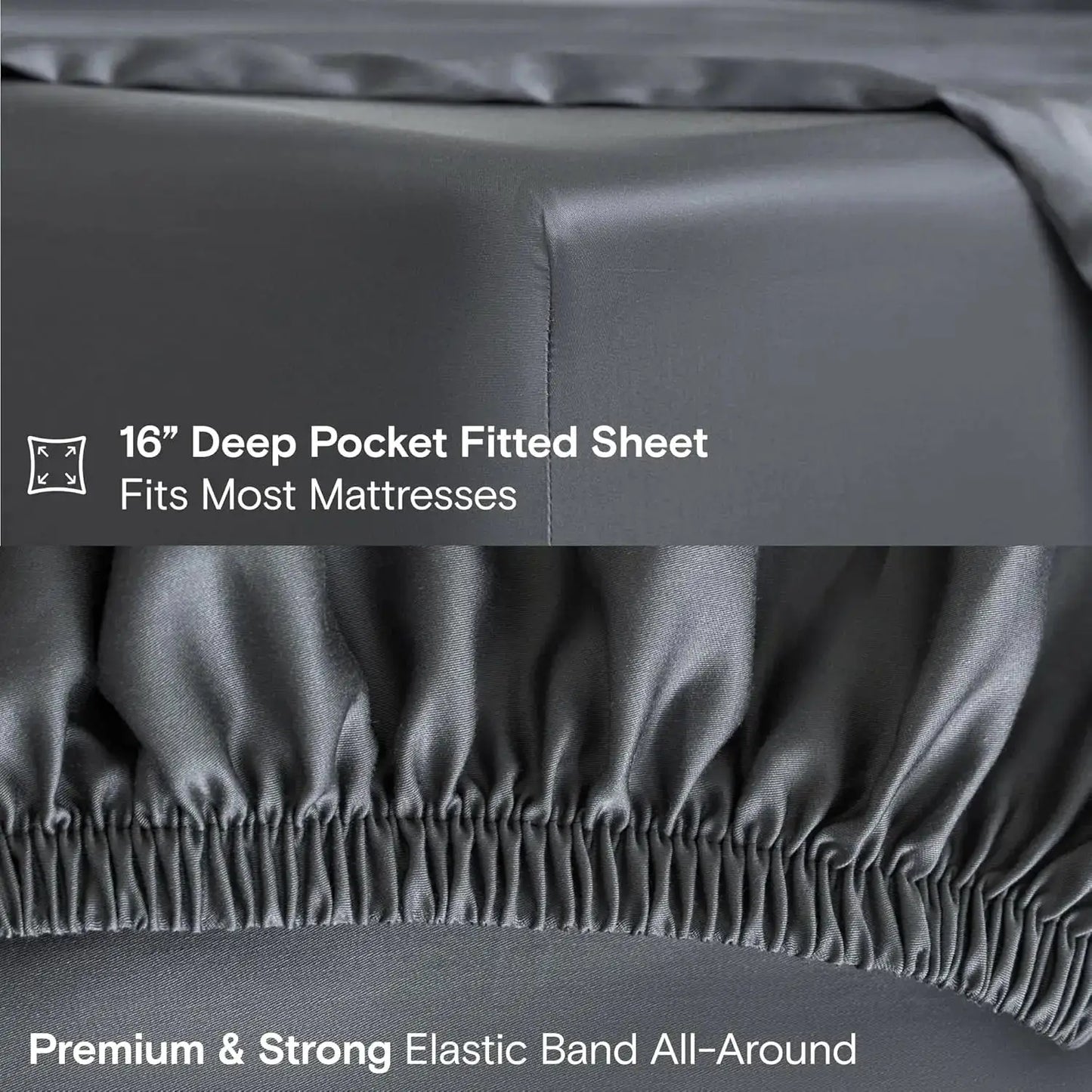 Bamboo Sheet Set, Buttery Soft Cooling Sheets with Deep Pockets, 3 Piece Bedding Set for Queen Size Mattress from PriceLows™