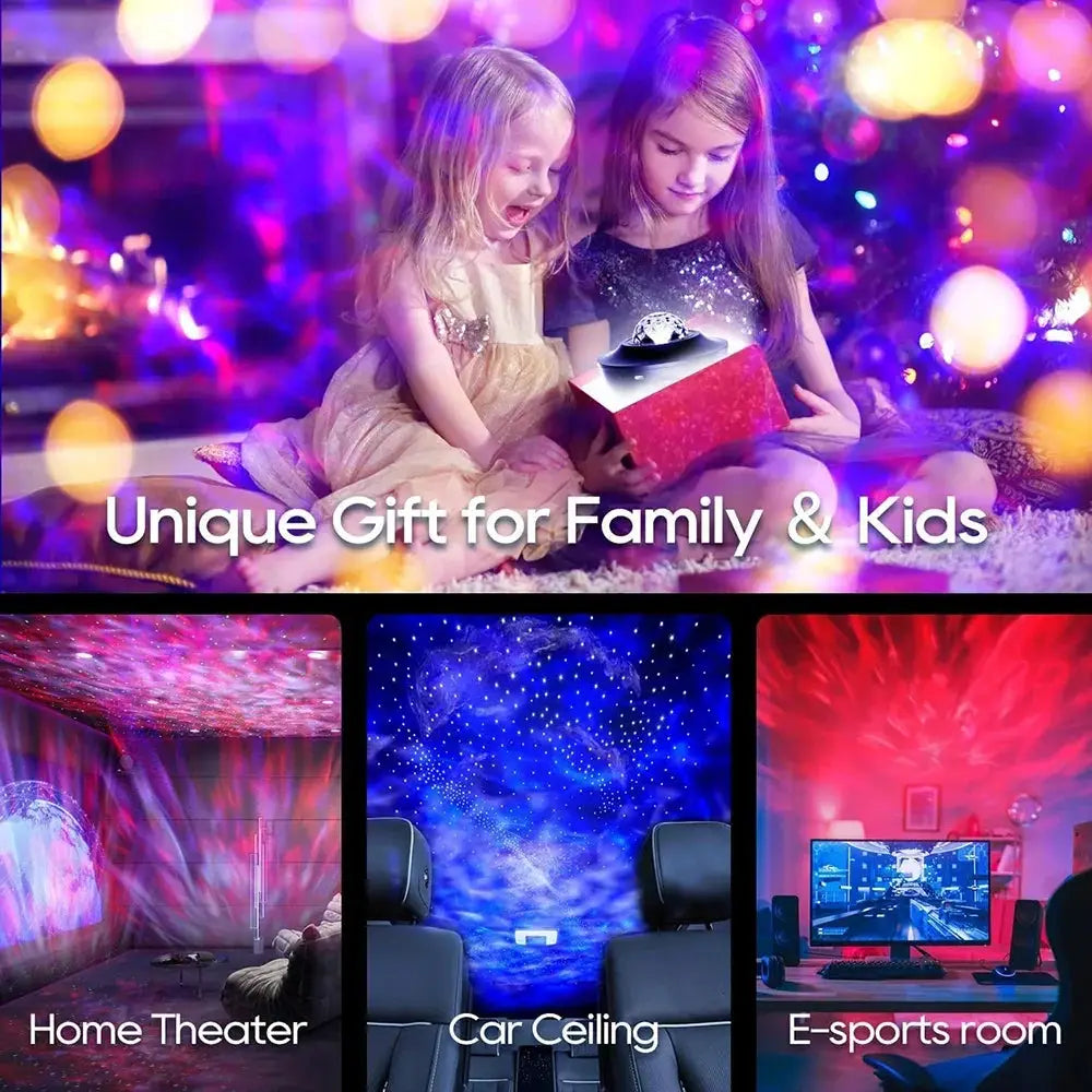 Starry Galaxy Projector Night Light | Bluetooth Music | USB Powered | One Size