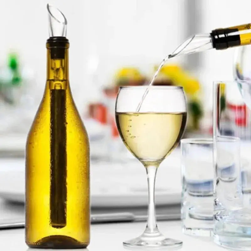 Wine Chiller Aerator Stainless Steel Iceless Bottle Cooler Stick Aerating Pourer Decanter Spout from PriceLows™