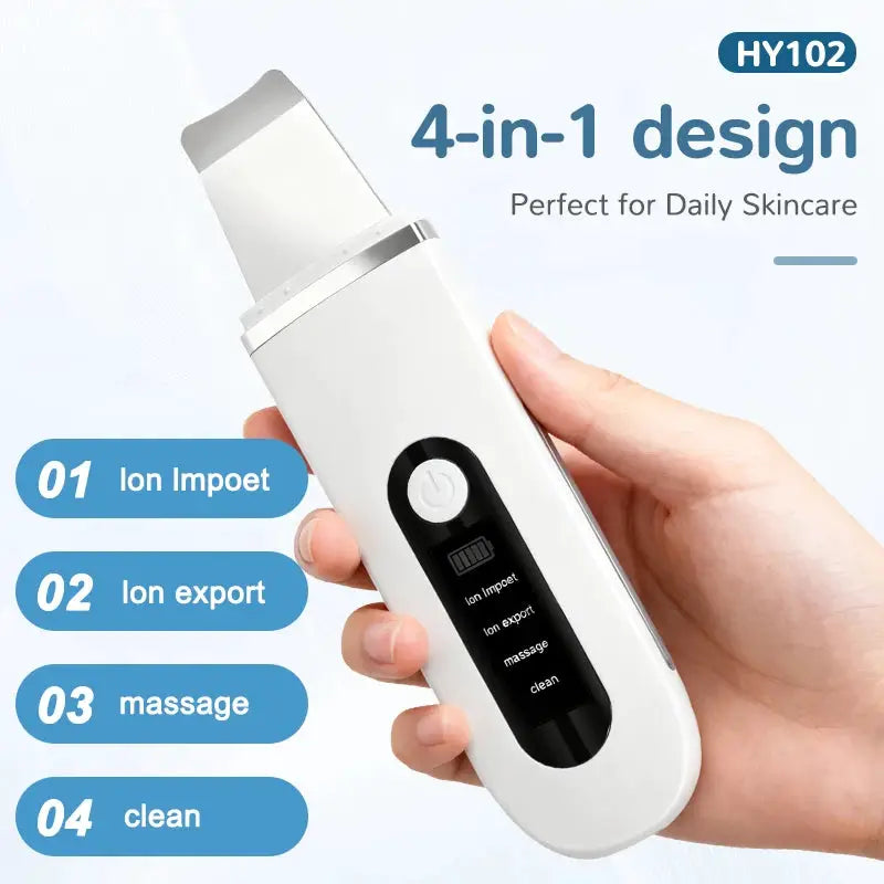 Ultrasonic Skin Scrubber Face Spatula Blackhead Remover EMS Facial Lifting Peeling Skin Care Tool Pore Deep Cleansing Machine from PriceLows™