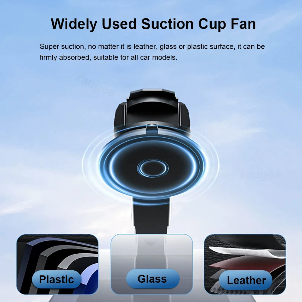 Car Fan | Dual Head USB | 360 Degree Rotatable | One Size