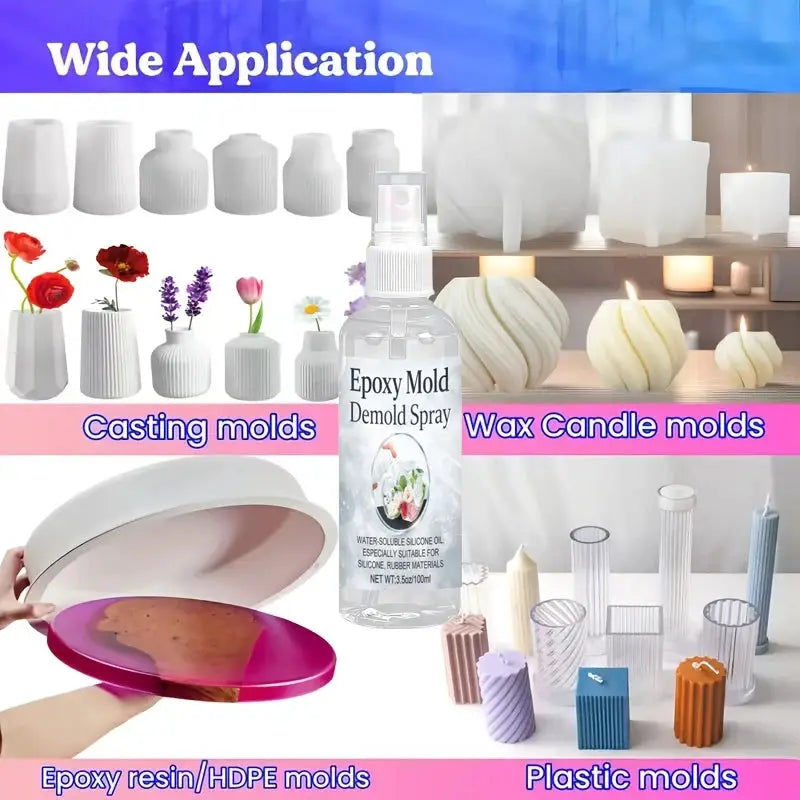 Mold Release Spray | Fast Drying Silicone | High Temp Candles And Epoxy