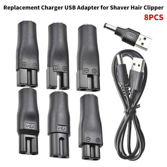 6/7/8PCS Power Cord 5V Universal Replacement Charger USB Adapter for All Kinds Hair Clippers Beard Trimmers Shavers Desk Lamps from PriceLows™