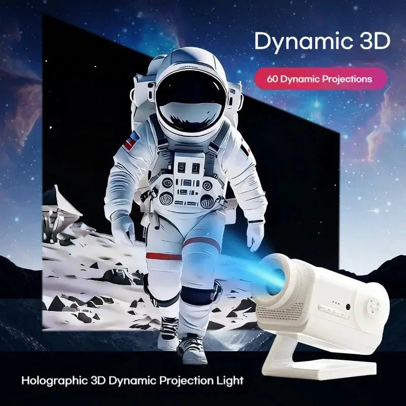 Holographic Star Projector | 60 Dynamic Scenes | 3D HD Floating Night Light