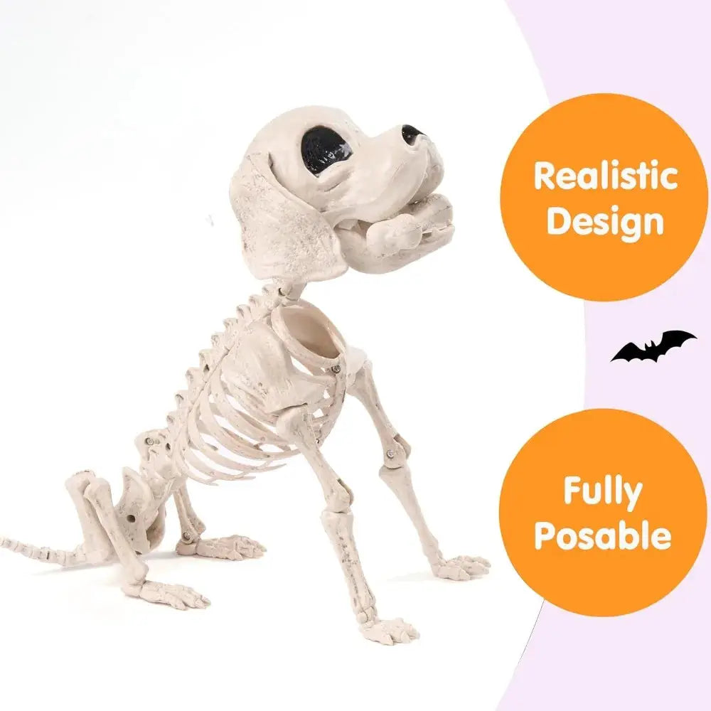 Halloween Dog Skeleton | Posable Joints | Full Body | 12.6 Inch