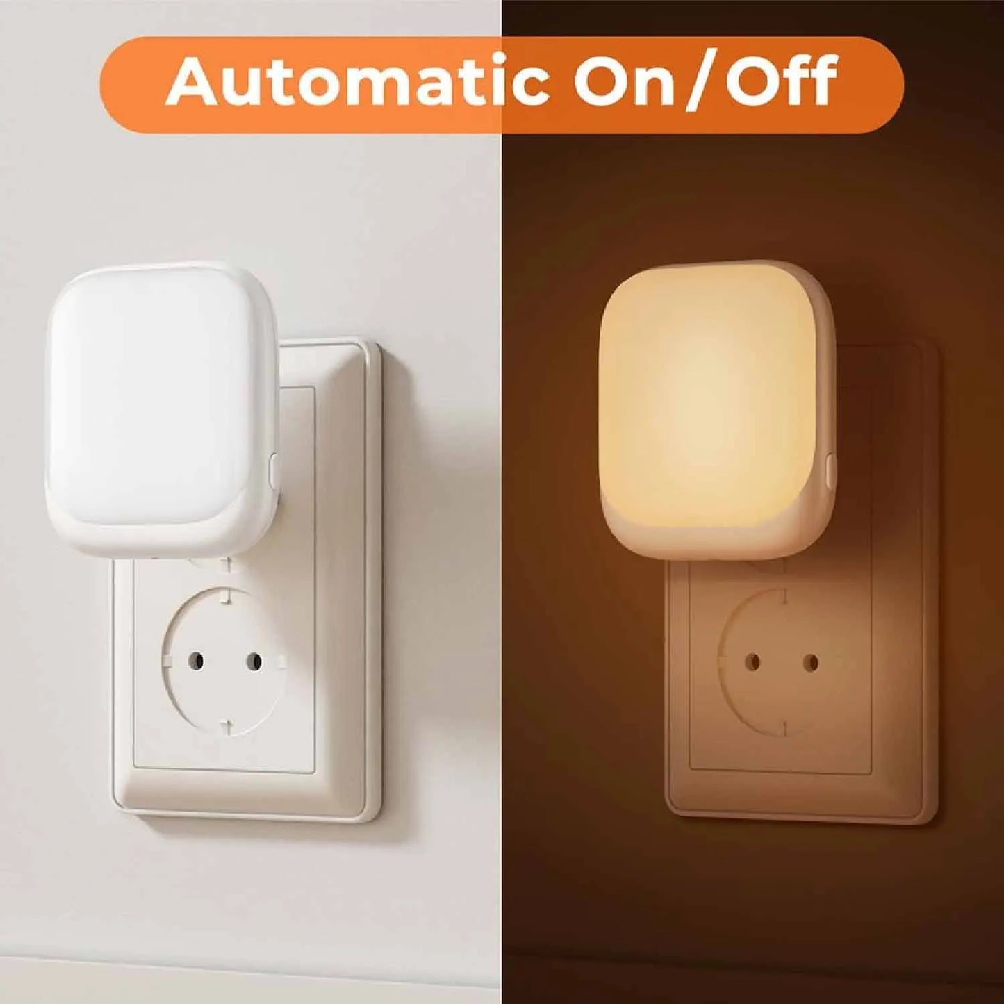 LED Night Light | 3 Brightness Levels | Dusk To Dawn Motion Sensor | Plug In