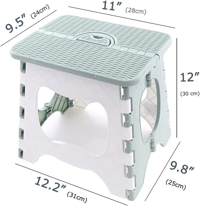 Compact Foldable Step Stool, 12.5in, Holds 300 lbs, Non-Slip, Easy Storage from PriceLows™