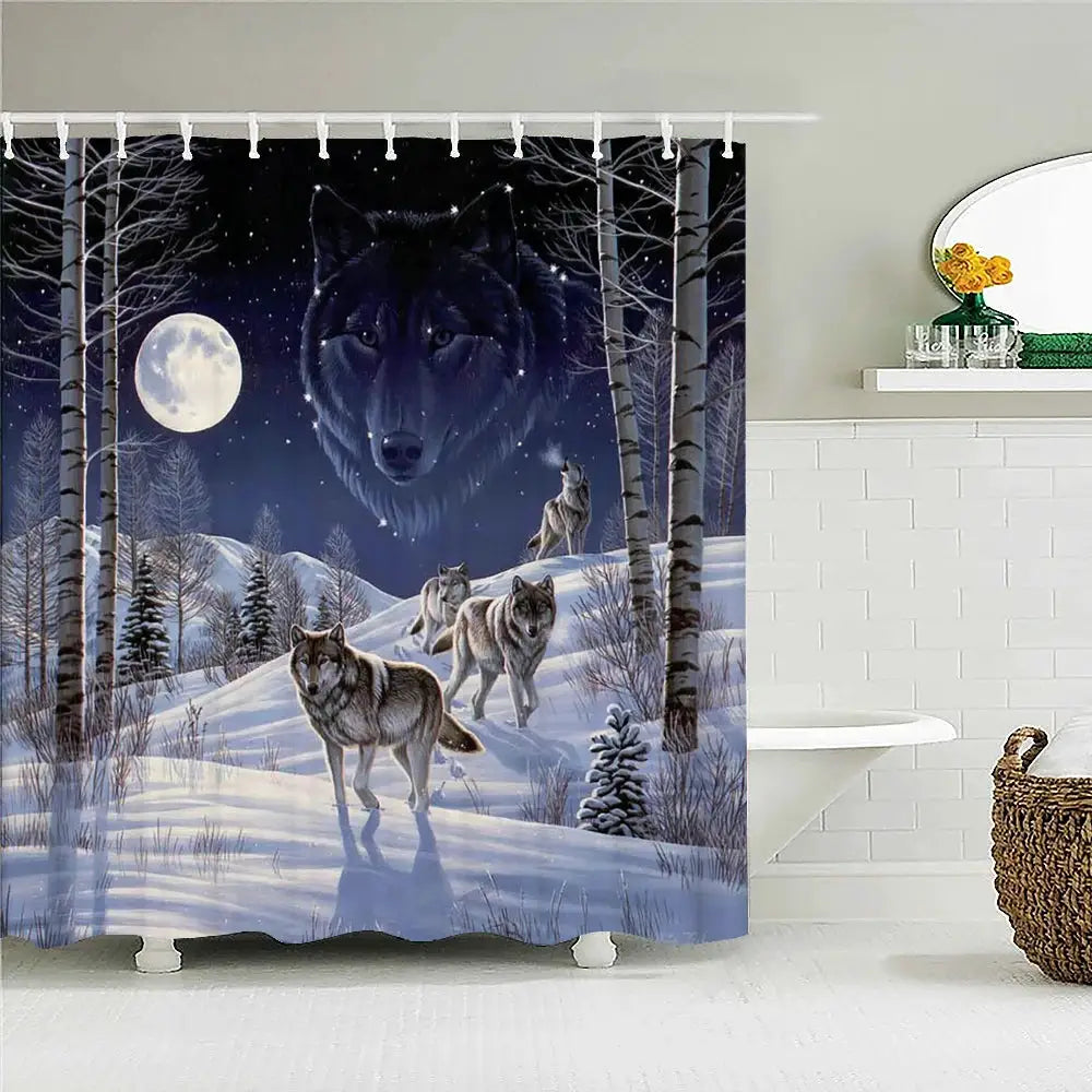 Funny Shower Curtains Bathroom Curtain With Hooks Decor Waterproof Cat Dog 3d Bath 180*180cm Creative Personality Shower Curtain from PriceLows™