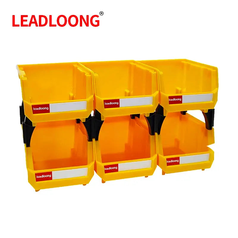 6/24Pcs 5"x4"x3" Freestanding Tiered Storage Bins - Stackable/Hanging Garage Containers for Tools & Parts - Heavy-Duty Organizer from PriceLows™