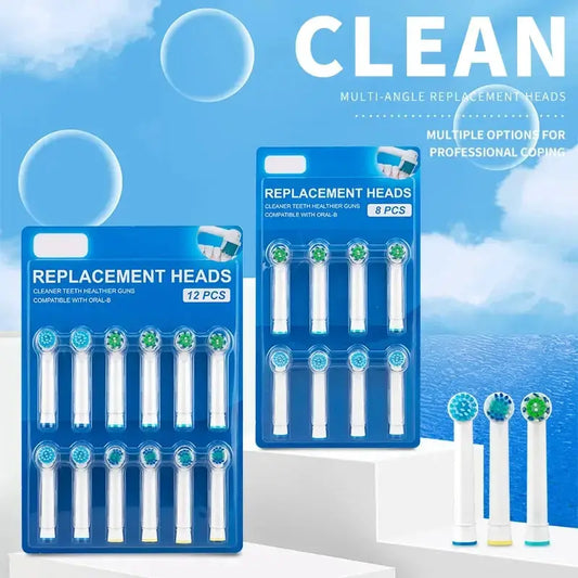 8pcs Replacement Brush Heads For Oral-B Electric Toothbrush Advance Power/Vitality Precision Clean/Pro Health/Triumph/3D Excel from PriceLows™