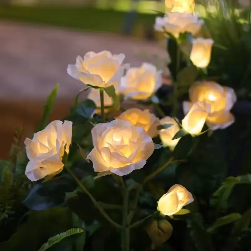 1PC Solar 5-Head Rose Flower LED Light,Outdoor Plug-in Decoration Lights,Landscape Lightting For Garden Lawn Yard Path Graveyard from PriceLows™