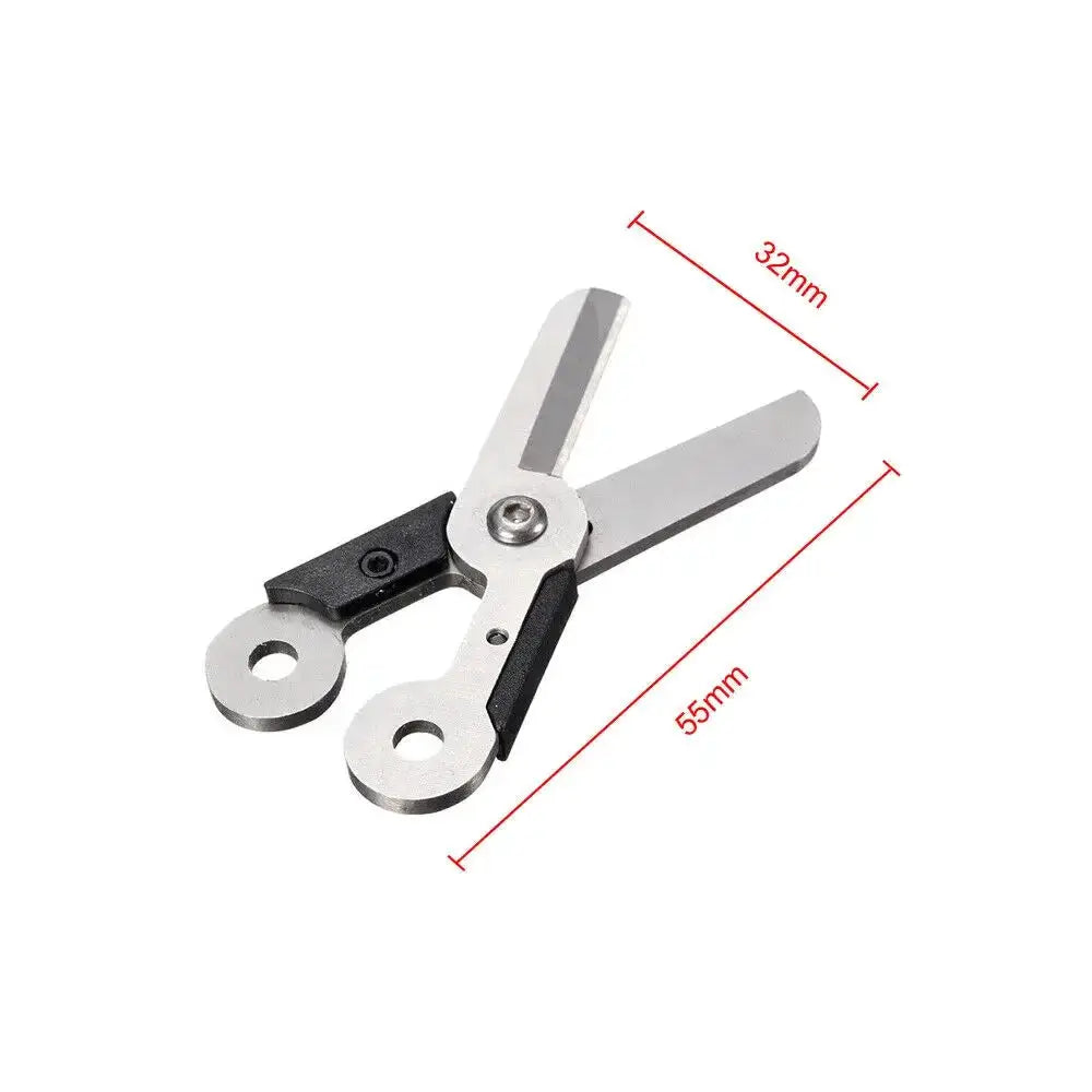Mini Survival Spring EDC Scissor Gadget Keychain Cutter Spring Gear Pocket Ring Fold Scissor Cut from PriceLows™