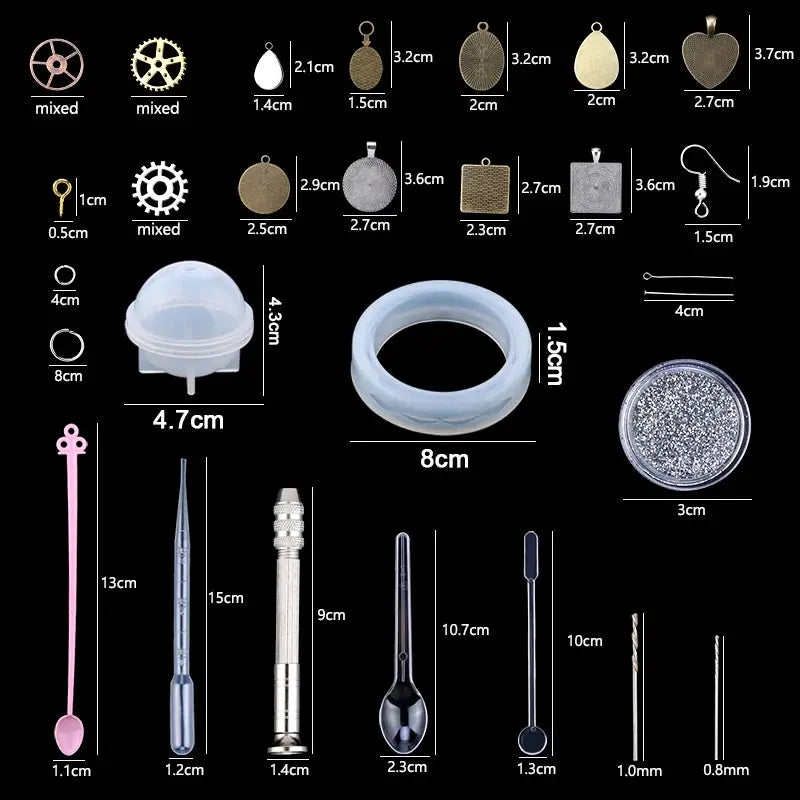 Silicone Resin Jewelry Molds | Mixed Styles | UV Casting Tools | DIY Craft Set