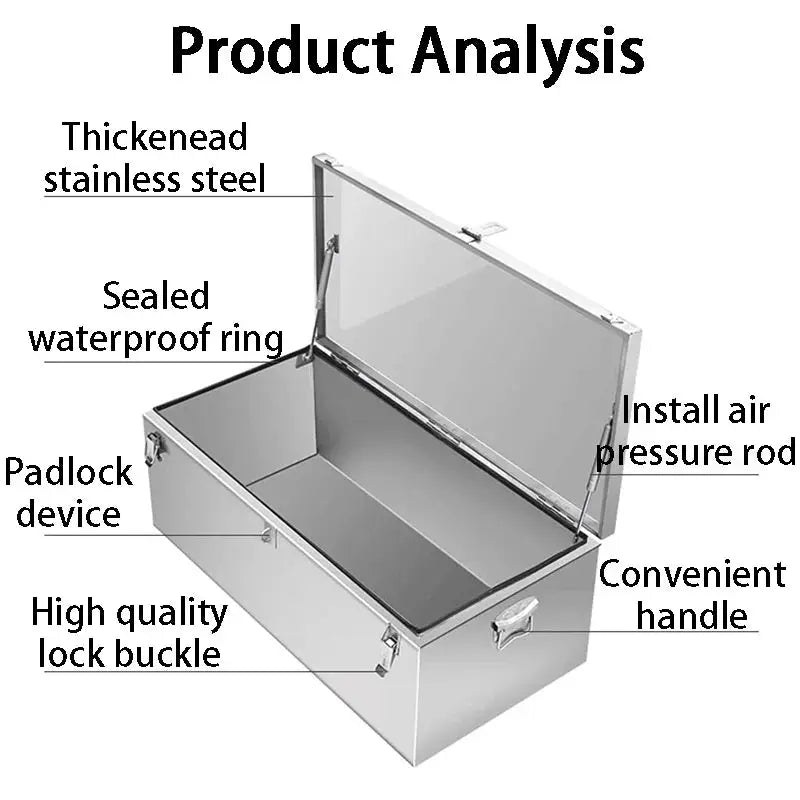 Stainless Steel Toolbox Large Capacity Tool Organizer Suitcase Multifunctional Hardware Tools Storage Box Waterproof Boxes from PriceLows™