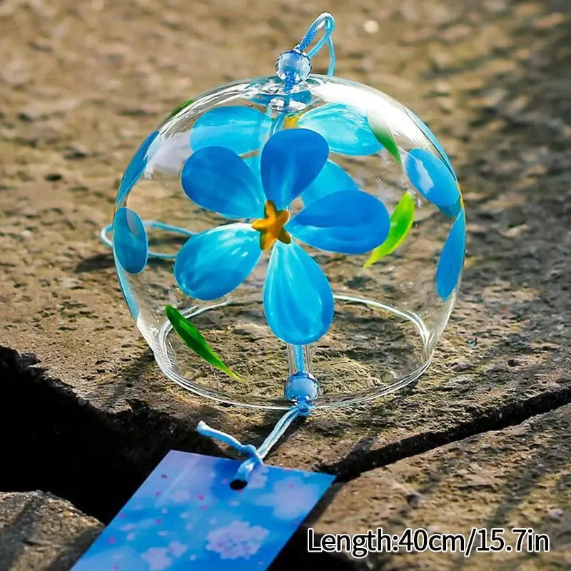 Japanese Windchime Huling Landscape Bell Glass Crystal Bell Wind Hanging Ornament Garden Landscape Japanese Wind Bell Decor 후우링 from PriceLows™