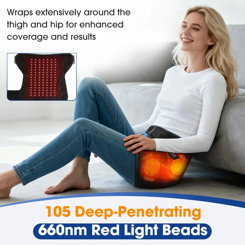 Cordless Heated Hip Brace | Vibration Massager | USB Powered