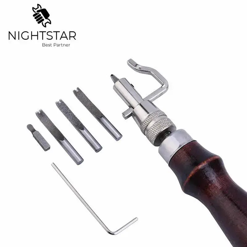 7 In 1 Pro Leather Craft Adjustable Stitching and Groover Crease Leather Tool DIY Practical Hand Tools Set from PriceLows™