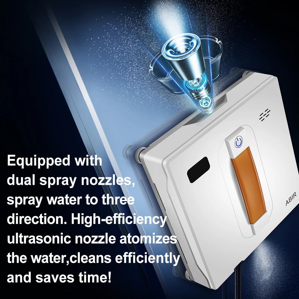 Window Vacuum Robot | 650mAh Battery | 4 Modes | Remote Or App
